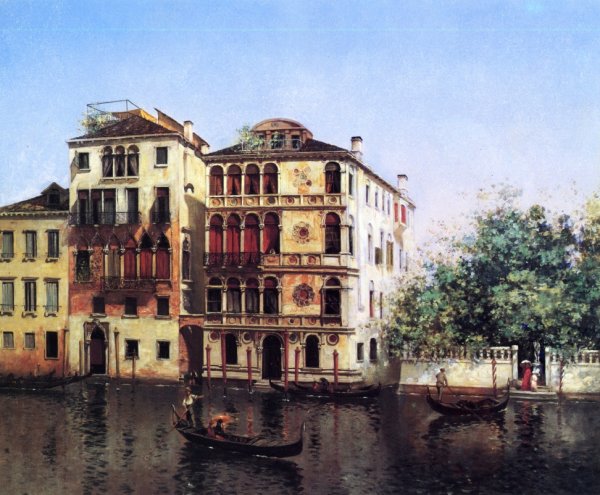 Main Product Photo of Palazzo Dario, Venice Painting by Warren W. Sheppard