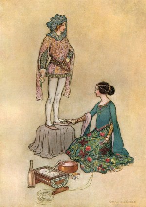 Betta making Pintosmalto by Warwick Goble Oil Painting