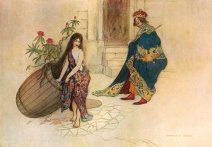 Cannetella released from the Cask by Warwick Goble Oil Painting