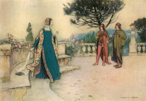 Fenicia and the Two Brothers by Warwick Goble Oil Painting