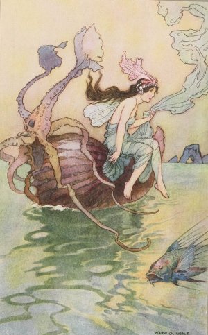 For the Nautilus is my boat in which i over the waters fioat. by Warwick Goble Oil Painting