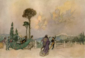 The Castles in the Air by Warwick Goble Oil Painting