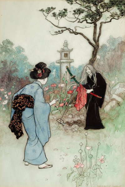 The Nurse  by Warwick Goble - Hand-Painted Oil Painting Reproduction