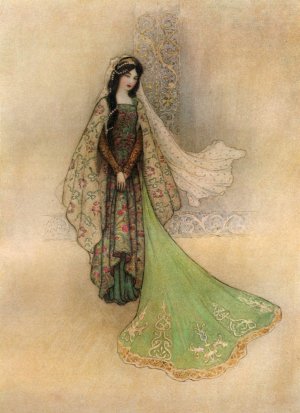 The Princess as the Ogre's Bride by Warwick Goble Oil Painting