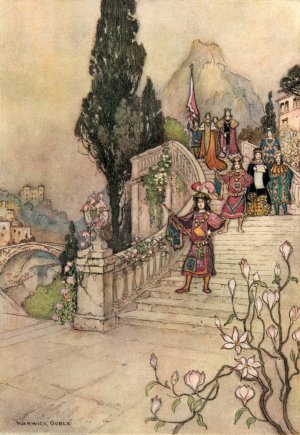 The Royal Proclamation by Warwick Goble Oil Painting