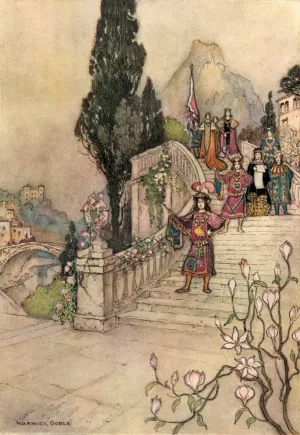 The Royal Proclamation by Warwick Goble Oil Painting