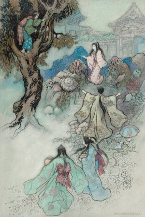 The Sea King and the Magic Jewels by Warwick Goble Oil Painting