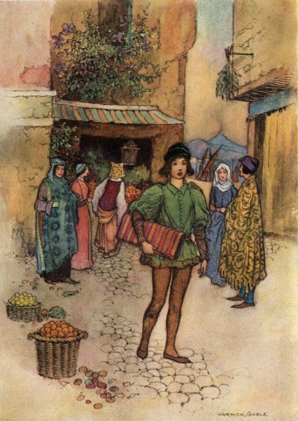 Vardiello with the Cloth  by Warwick Goble - Hand-Painted Oil Painting Reproduction