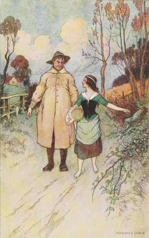 Will ye gang wi me to the Elfiyn Knowe. by Warwick Goble Oil Painting