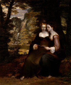 Hermia and Helena by Washington Allston Oil Painting