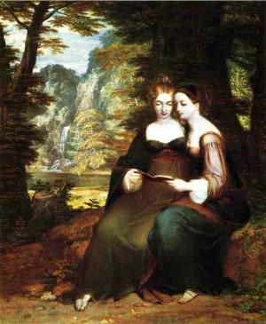 Hermina and Helena Oil painting by Washington Allston