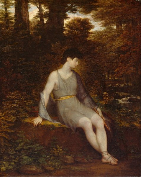 Italian Shepherd Boy  by Washington Allston - Hand-Painted Oil Painting Reproduction