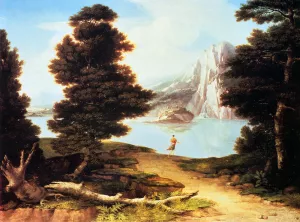 Landscape With A Lake Oil painting by Washington Allston