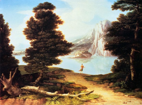 Main Product Photo of Landscape With A Lake Painting by Washington Allston