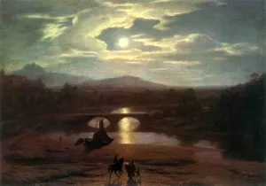 Moonlit Landscape by Washington Allston Oil Painting