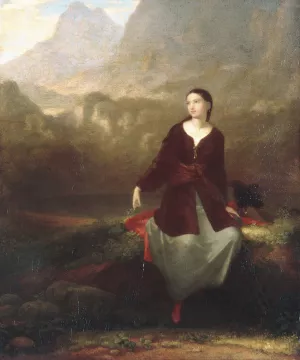 The Spanish Girl in Reverie Oil painting by Washington Allston