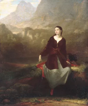 The Spanish Girl in Reverie Oil painting by Washington Allston