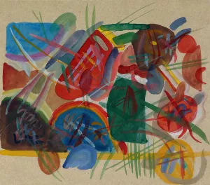 Aquarell 'Mit Wald und Regenbogen' by Wassily Kandinsky Oil Painting