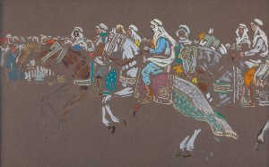 Arab cavalry by Wassily Kandinsky Oil Painting