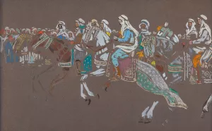 Arab cavalry by Wassily Kandinsky Oil Painting