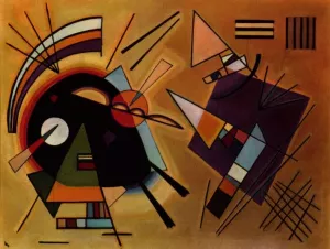 Black and Violet by Wassily Kandinsky Oil Painting