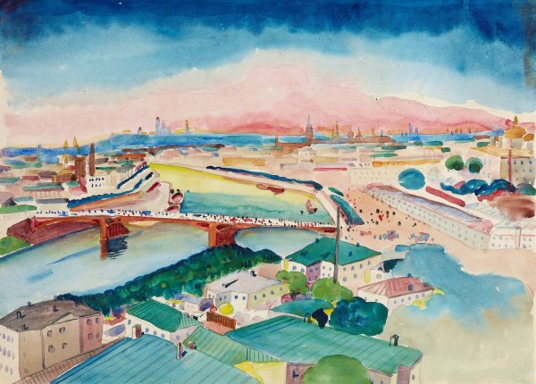 Main Product Photo of Blick auf Moskau  Painting by Wassily Kandinsky