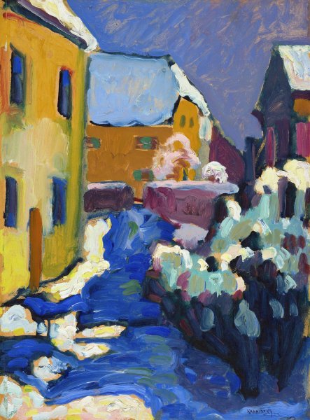 Main Product Photo of Cemetery and rectory in Kochel  Painting by Wassily Kandinsky