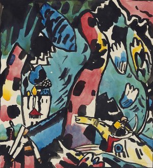 Design for the color woodcut 'Archer' by Wassily Kandinsky Oil Painting