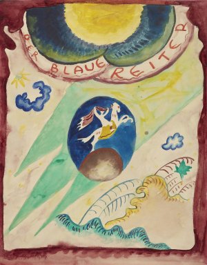 Design for the cover of the almanac 'The Blue Rider'III by Wassily Kandinsky Oil Painting