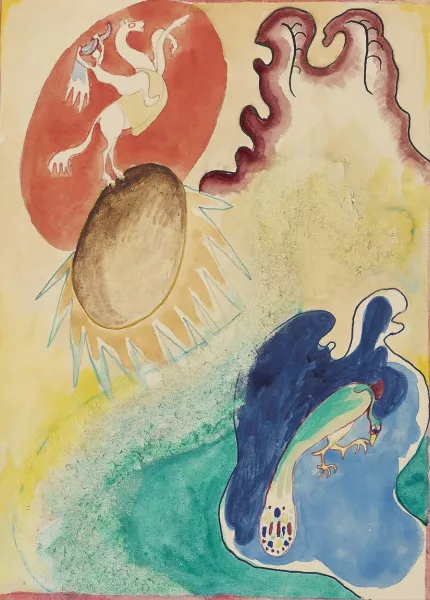 Design for the cover of the almanac 'The Blue Rider'VI by Wassily ...