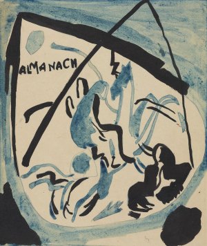 Design for the cover of the almanac 'The Blue Rider'VII by Wassily Kandinsky Oil Painting