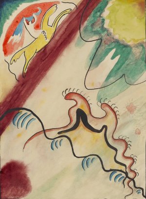 Design for the cover of the almanac 'The Blue Rider'VIIII by Wassily Kandinsky Oil Painting