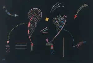 Deux Cotes by Wassily Kandinsky Oil Painting
