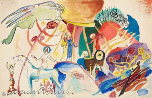 Draft for 'All Saints II by Wassily Kandinsky Oil Painting