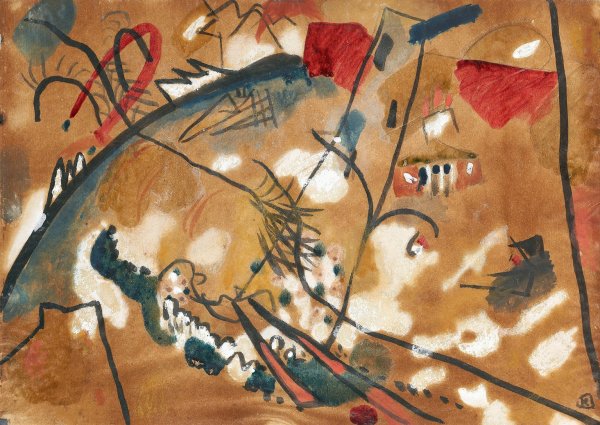 Main Product Photo of Draft for 'Improvisation 24  Painting by Wassily Kandinsky