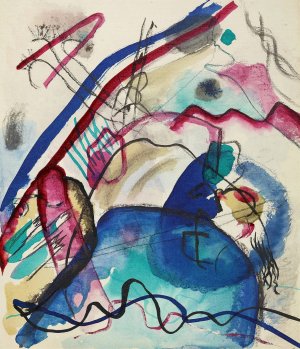 Draft for 'Picture with a white border'IV by Wassily Kandinsky Oil Painting