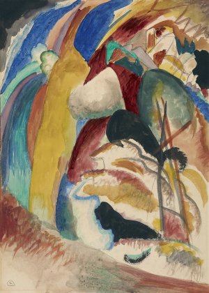 Draft for 'Picture with White Form' by Wassily Kandinsky Oil Painting