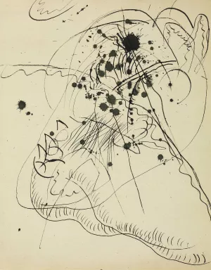 Drawing after 'Blauer Fleck by Wassily Kandinsky Oil Painting