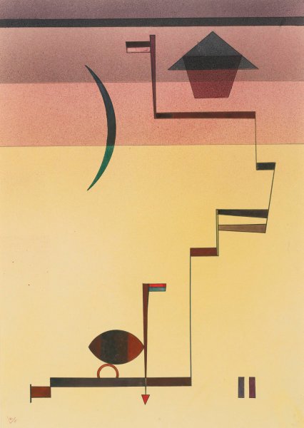 Eckig  by Wassily Kandinsky - Hand-Painted Oil Painting Reproduction