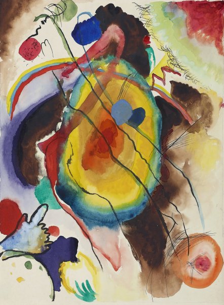 Main Product Photo of Entwurf zu einem Wandbild fur Edwin R. Campbell  Painting by Wassily Kandinsky