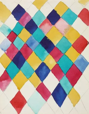 Farbstudie mit Rauten by Wassily Kandinsky Oil Painting