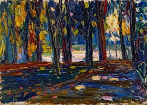 In the park of St. Cloud - Fall II by Wassily Kandinsky Oil Painting