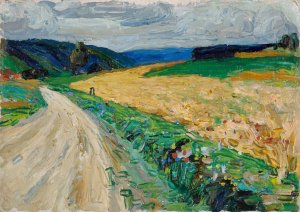 Kallmunz - Nature study on the yellow stagecoach by Wassily Kandinsky Oil Painting