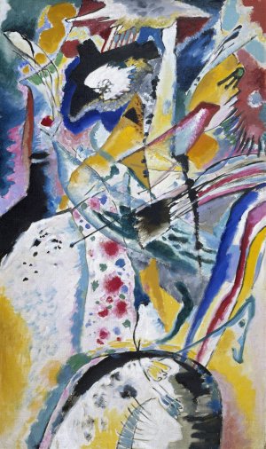 Large Study on a Mural for Edwin R. Campbell by Wassily Kandinsky Oil Painting