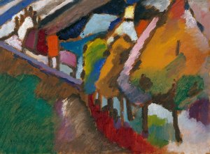 Murnau - Castle and Church by Wassily Kandinsky Oil Painting