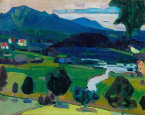 Murnau - View over the Staffelsee by Wassily Kandinsky Oil Painting