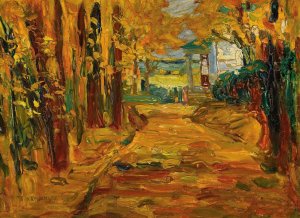 Park Von St. Cloud - Herbst I by Wassily Kandinsky Oil Painting