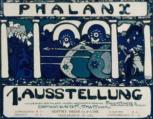 Plakat fur die erste Ausstellung der Phalanx by Wassily Kandinsky Oil Painting