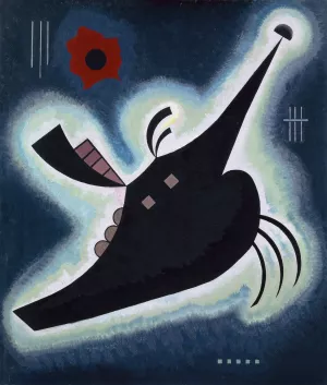 Pointy black by Wassily Kandinsky Oil Painting
