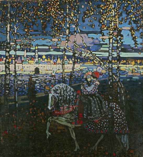 Main Product Photo of Riding Couple  Painting by Wassily Kandinsky